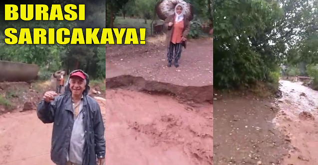 Sarıcakaya'da sel!