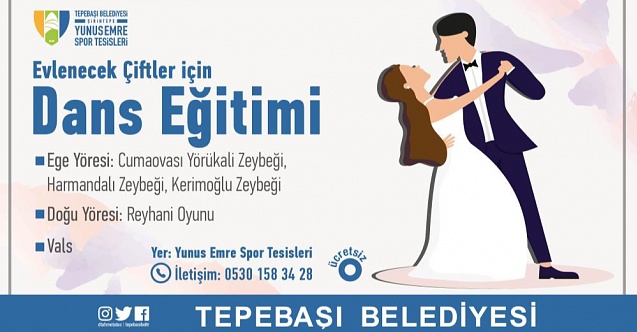 Tepebaşı'ndan evlenecek çiftlere dans eğitimi