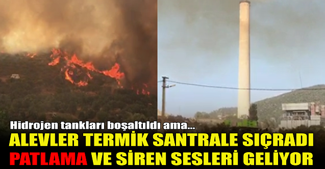 Alevler termik santrale sıçradı: Patlama sesleri geliyor!