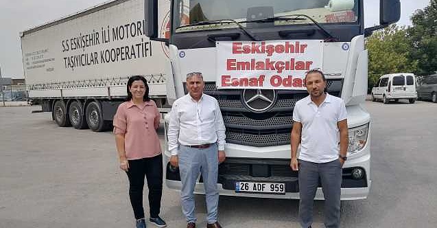 Eskişehir'den Marmaris'e saman yardımı