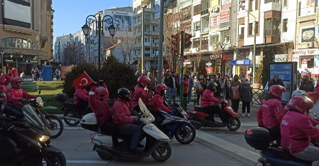 Eskişehir'deki kuryeler eylemlerinin beşinci gününde