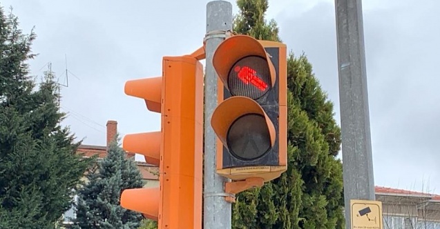 Eskişehir'deki trafik lambalarında gülümseten hata!