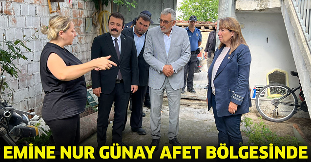 Emine Nur Günay afet bölgesinde