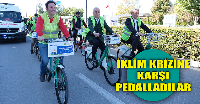 İklim krizine karşı pedalladılar!