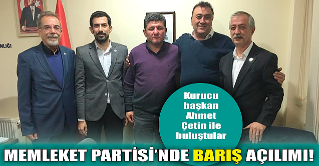 Eskişehir Memleket Partisi'nde 'barış' açılımı!