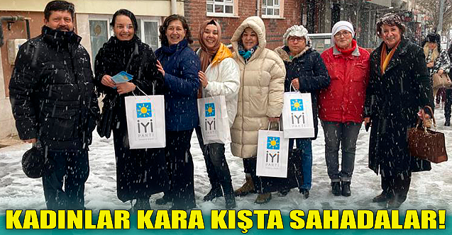 İYİ Parti'li kadınlar kara kışta sahadalar!