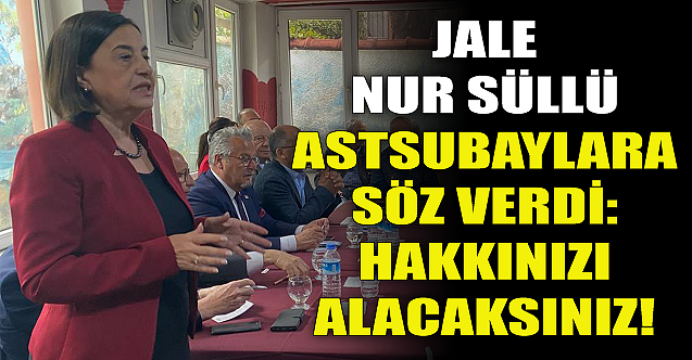 Jale Nur Süllü: Astsubaylarımız hakkını alacak