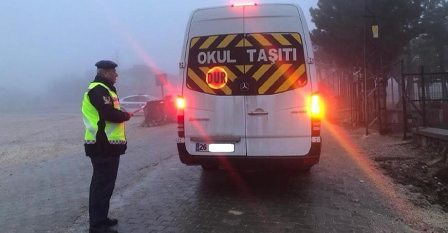Eskişehir’de jandarma tarafından okul servisleri kontrol edildi