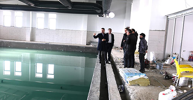 Sivrihisar yarı olimpik kapalı yüzme havuzunda sona yaklaşıldı