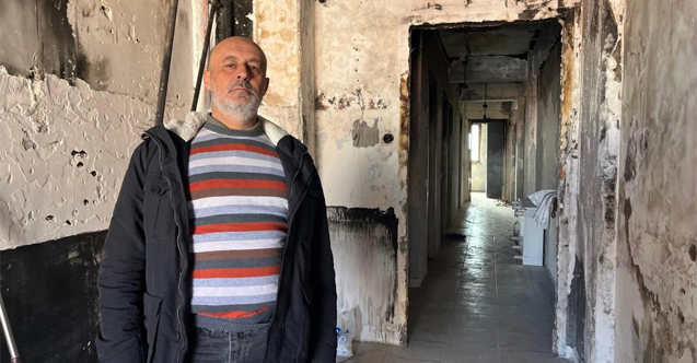 Evi yanan engelli adam yardım bekliyor