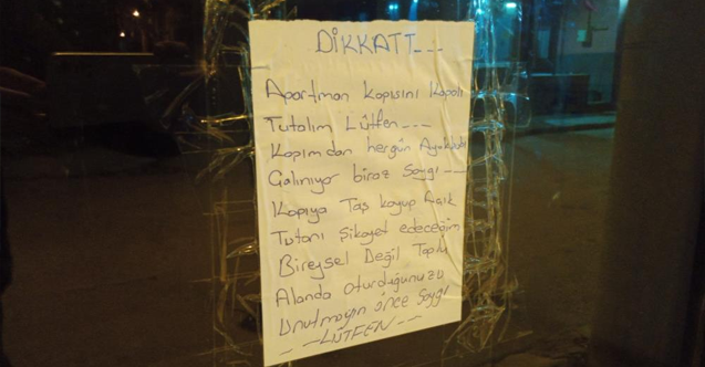 Ayakkabıları çalınan apartman sakinleri, sakin kalamadı