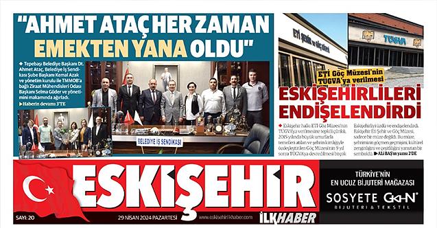 Eskişehir İlk Haber'in yeni sayısı yayınlandı
