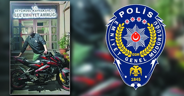 Çalınan motosiklet polis ekiplerince bulunarak sahibine teslim edildi