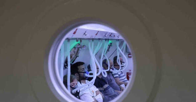 Denizin 14 metre altındaki basınca eşdeğer ortamda oksijen tedavisi hastalara şifa oluyor