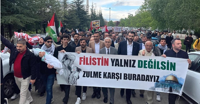 Eskişehir Osmangazi Üniversitesinde Filistin’e destek yürüyüşü gerçekleştirildi