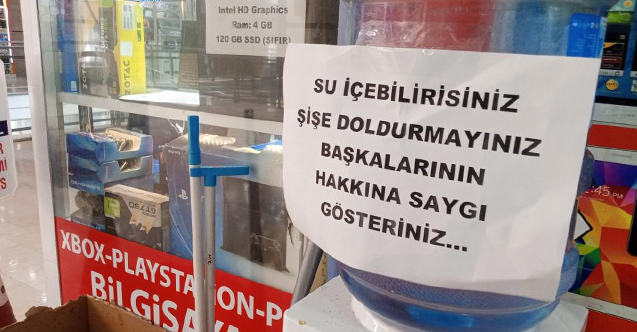 Ücretsiz kullanıma sunulan sebilden bidon doldurulması tepki çekti