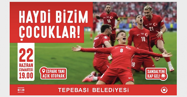 Açık havada milli maç heyecanı