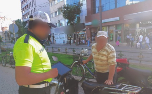 Trafiğe kapalı alana giren 17 motosiklet sürücüsüne ceza yazıldı