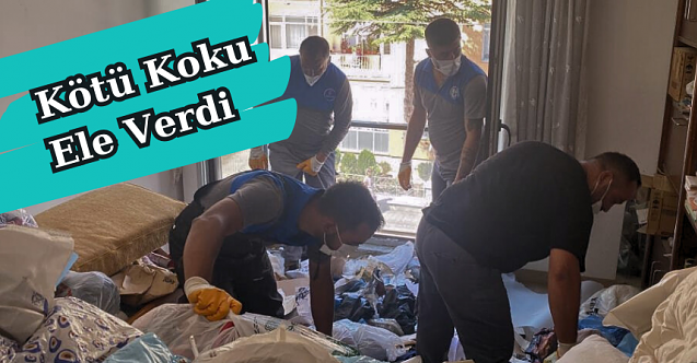 İkinciye temizlenen evden 30 ton daha çöp çıktı