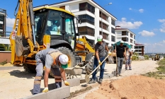 Tepebaşında üstyapı çalışmaları sürüyor
