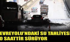 Çevre yolundaki su tahliyesi 20 saattir sürüyor