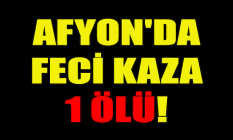 Afyonkarahisar'da feci kaza: 1 ölü!