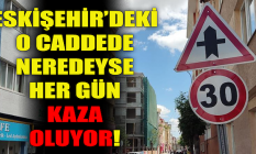 O caddede neredeyse her gün kaza oluyor