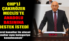 CHP'li Çakırözer, Meclis'te Anadolu basınına destek istedi