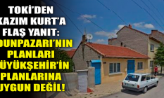 TOKİ'den Kazım Kurt'a flaş yanıt: Belediyenin planları uygun değil!