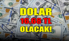 Dolar 16,68 TL olacak!