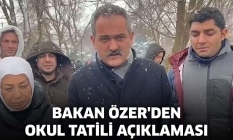 Bakan Özer'den okul tatili açıklaması