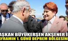 Başkan Büyükerşen, Meral Akşener ile deprem bölgesinde