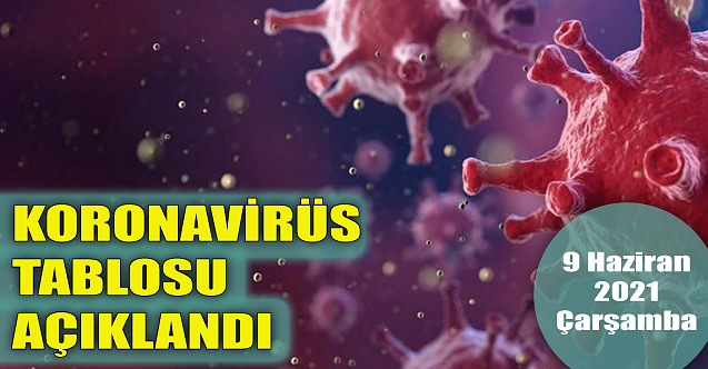 Koronavirüs tablosu açıklandı - 9 Haziran 2021 Çarşamba