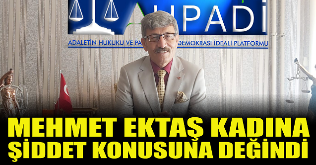Mehmet Ektaş kadına şiddet konusuna değindi
