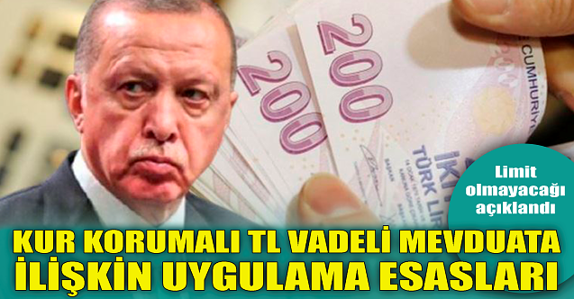 Kur korumalı TL vadeli mevduatlara ilişkin uygulama esasları açıklandı