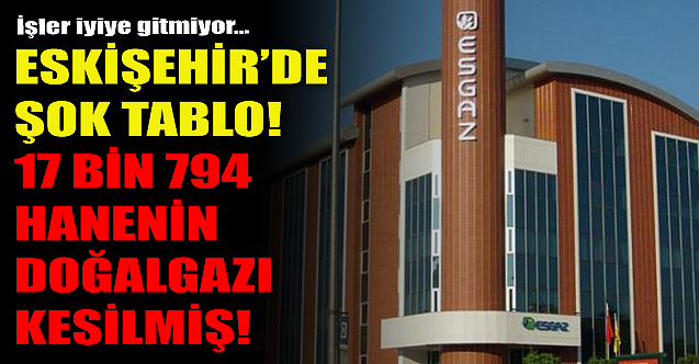 Eskişehir#039;de şok tablo: 17 bin 794 hanenin doğalgazı kesildi!