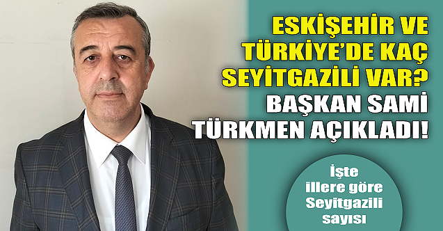 Eskişehir ve Türkiye#039;de kaç Seyitgazili var? Sami Türkmen açıkladı...