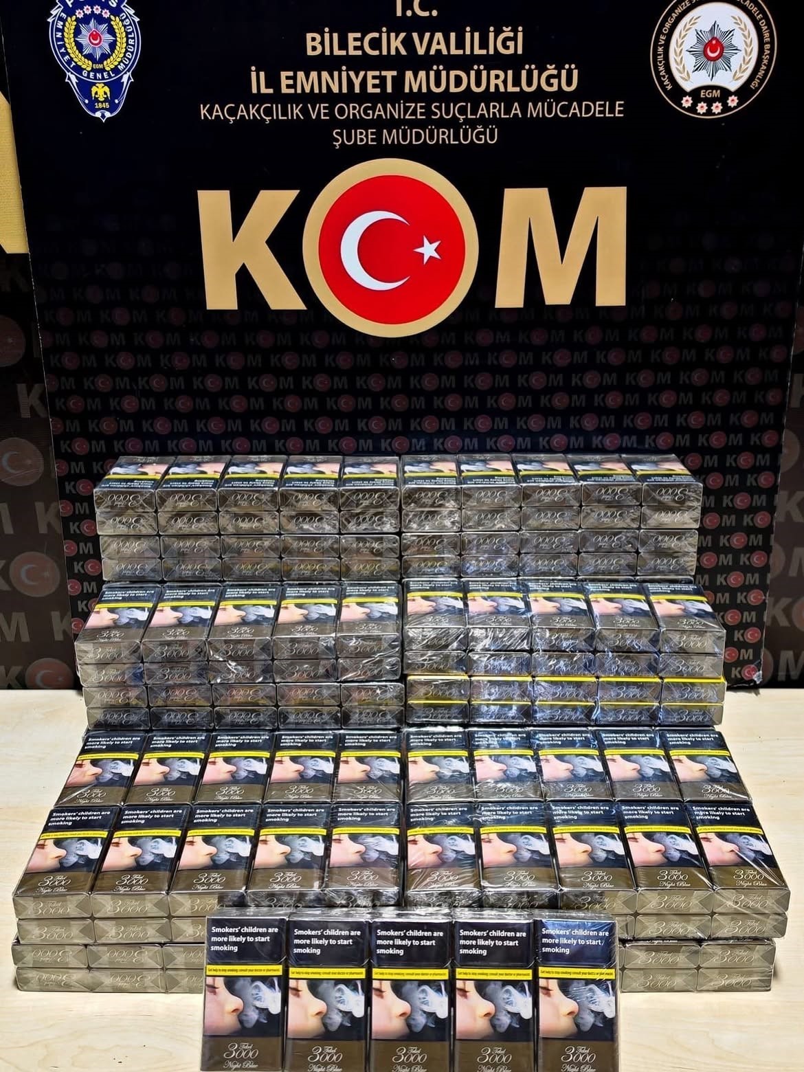 Bilecik’te 290 paket kaçak sigara ele geçirildi
