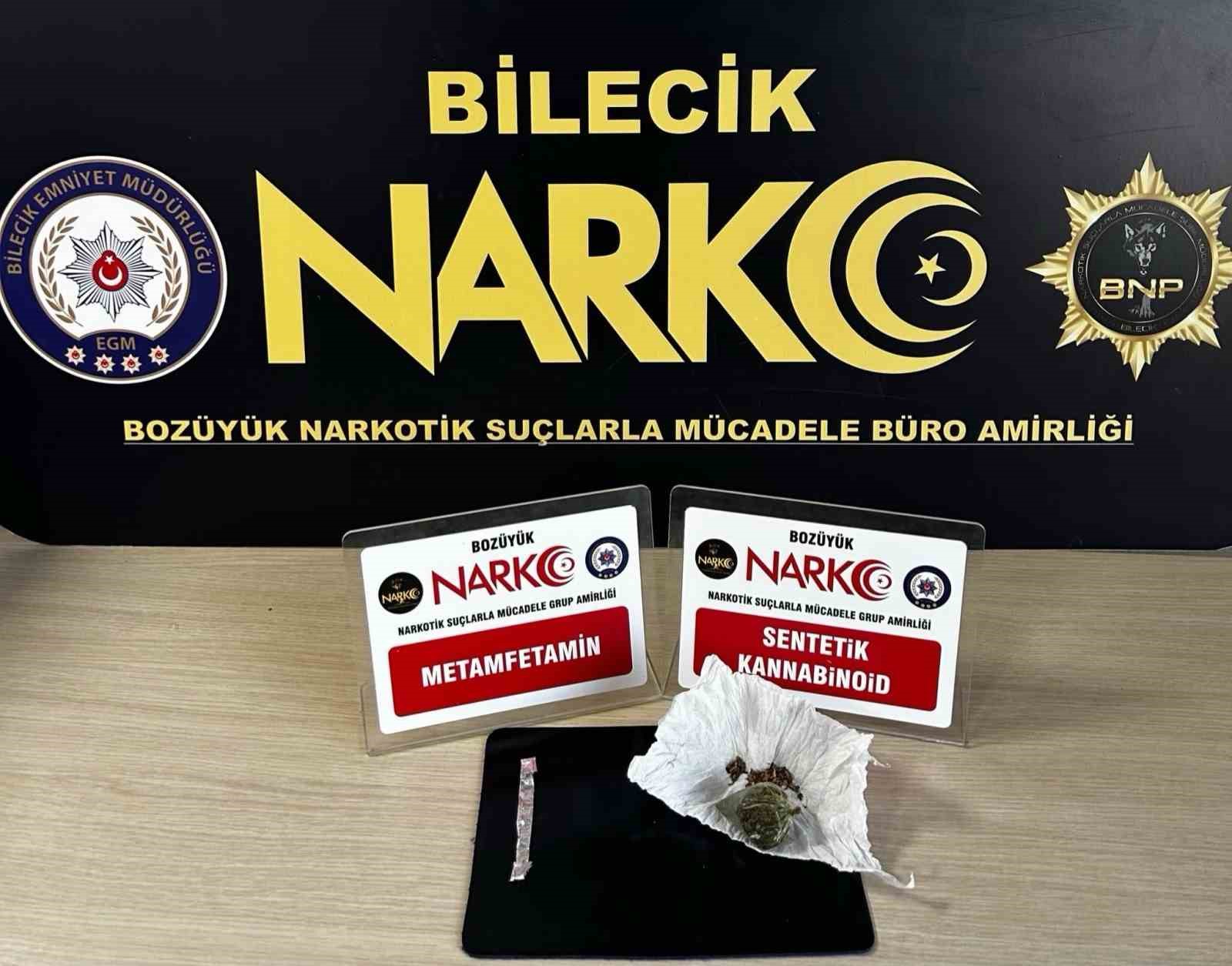Bilecik’te şüpheli şahsın üzerinde uyuşturucu çıktı