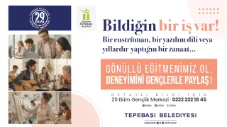 29 Ekim Gençlik Merkezi Gönüllü Eğitmen Başvurularını Alıyor