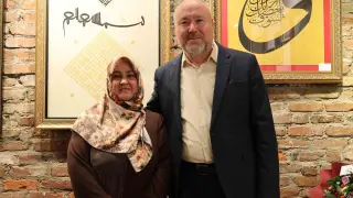 Eskişehirli Özçelikel çiftinden ilk hat ve tezhip sergisinde 59 eser sanatseverlerle buluştu
