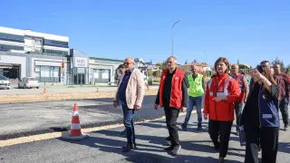 Başkan Ünlüce, 100. Yıl Bulvarı’ndaki çalışmaları yerinde inceledi