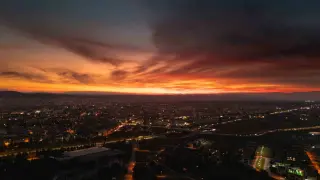 Eskişehir’de gün batımı havadan görüntülendi