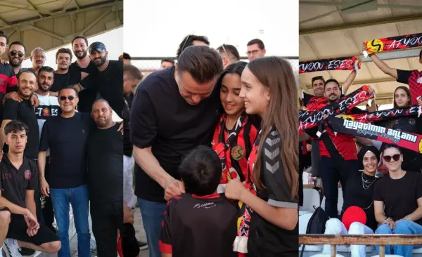 Nebi Hatipoğlu taraftarlarla maçı izledi