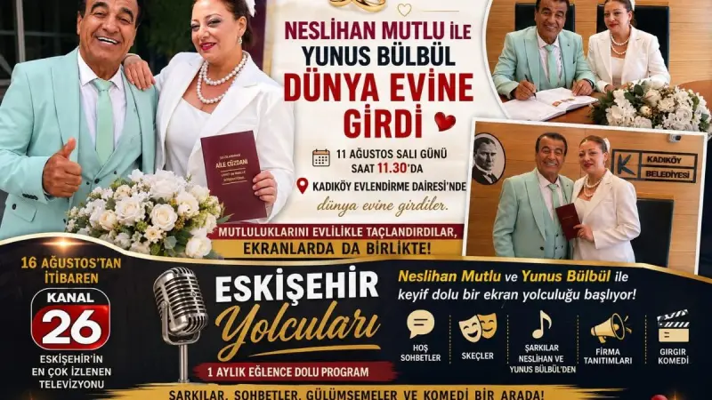 Yunus Bülbül ve Neslihan  Mutlu dünya evine girdi